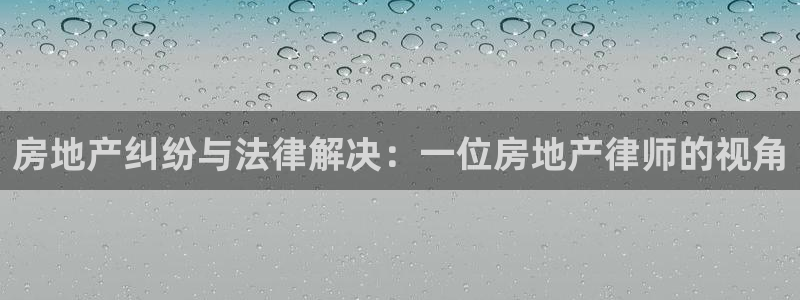 新宝5是谁的：房地产纠纷与法律解决：一位房地产律师的视角