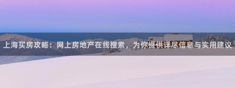 新宝5入口：上海买房攻略：网上房地产在线搜索，为你提供详尽信
