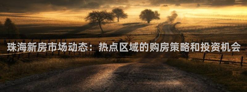 新宝5官方网站：珠海新房市场动态：热点区域的购房策略和投资机
