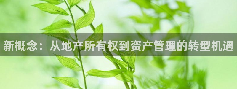 皇冠新宝5：新概念：从地产所有权到资产管理的转型机遇