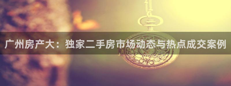 新宝5日：广州房产大：独家二手房市场动态与热点成交案例