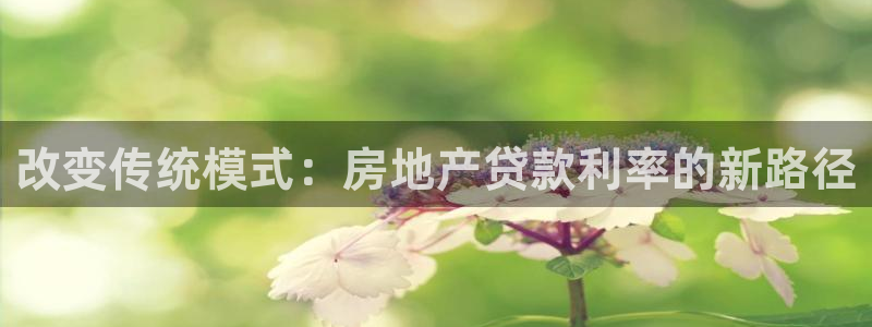 新宝5登录平台：改变传统模式：房地产贷款利率的新路径