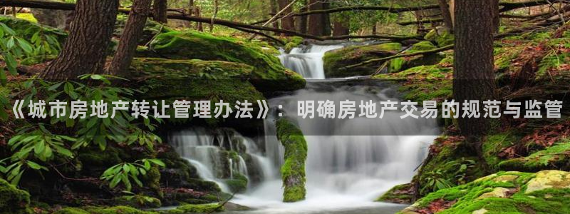 新宝5测速下载：《城市房地产转让管理办法》：明确房地产交易的